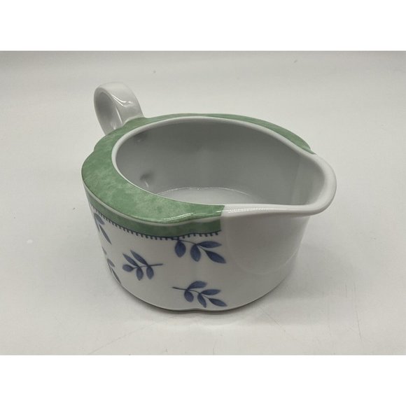 Villeroy & Boch SWITCH 3 Gravy/Sauce Boat White Blue Leaf Print Discontinued - Picture 11 of 15